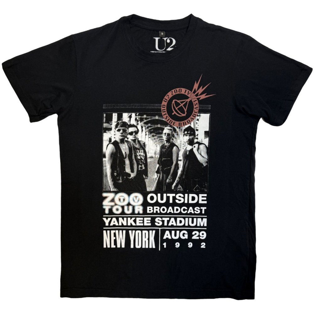 U2 - Zoo TV Tour NY Poster 08.29.92 Heren Tshirt - Zwart
